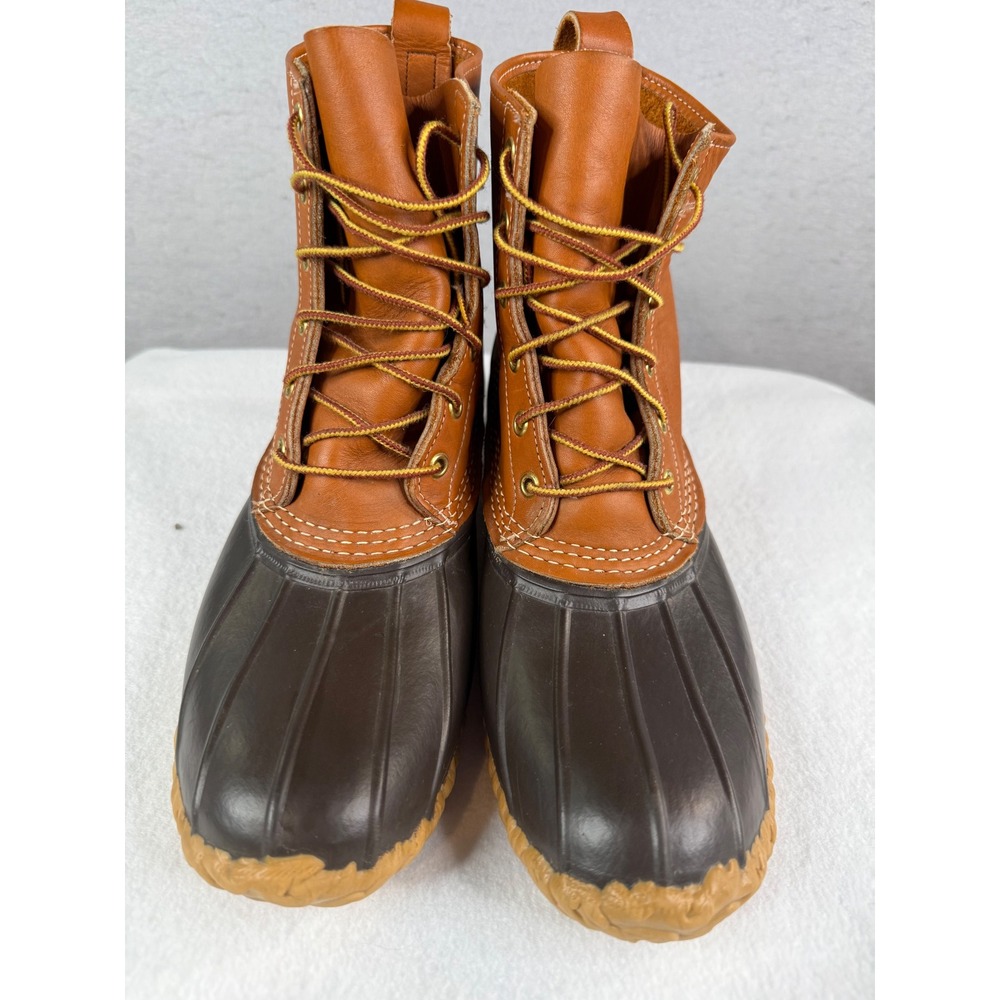 L.L. Bean Maine Hunting Shoe Mens 11 N Vtg Tan Brown Rubber Duck Boots USA - Picture 7 of 7